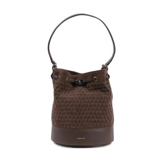 Zanellato Bucket Bags, female, Brown, Size: ONE SIZE Monda Musiva Small Woven Suede Bucket Bag