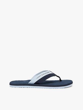 Tommy Hilfiger Webbing Strap Flag Embossed Flip-Flops
