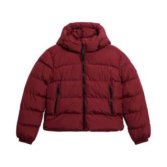 Superdry Hooded Sports Puffer Jacket - Dames - Jassen - Rood - Maat: S