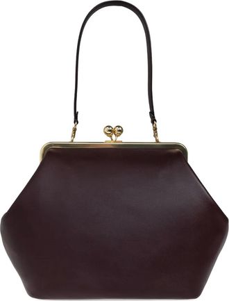 Coach Borsa tote in pelle con chiusura clic clac - Marrone