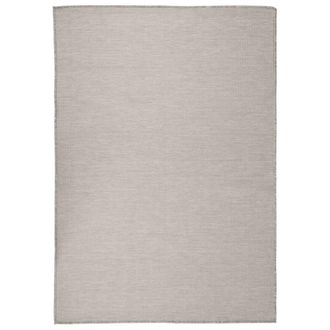 vidaXL Alfombra De Exterior De Tejido Plano Gris Taupe 160x230 Cm Vidaxl