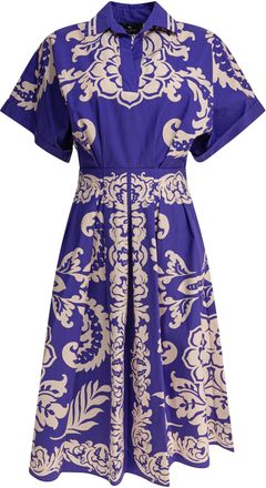 Etro Etro Womens Blue Cotton Dress - Purple - Size EU 40 (Womens)