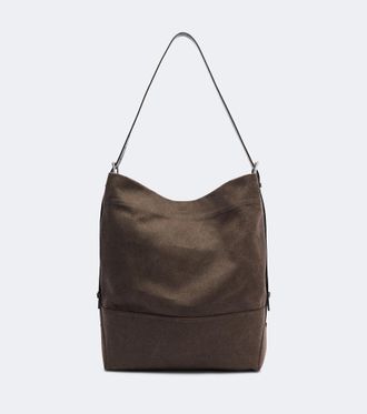 Christophe Lemaire Belted Medium cotton canvas tote bag