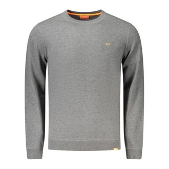 Sun 68 Ronde hals gebreid - Heren - Truien - Grijs - Maat: XL