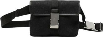 Gucci Pre-owned Belt Bags, female, Black, Size: ONE SIZE Pre-owned Canvas Belt Bag