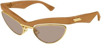 Bottega Veneta Bv 1480S Zonnebril - Dames - Zonnebrillen - Oranje - 59 MM - Accessoires