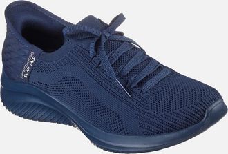 Skechers Womens Skechers Ultra Flex 3.0 Pure Color Textile Womens Dark Navy Trainers - Size: 8