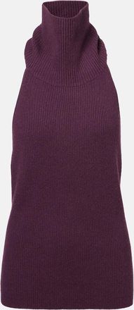Lisa Yang Top Maddie in cashmere con schiena scoperta