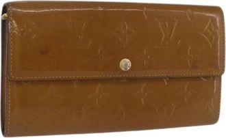 Louis Vuitton Pre-owned Long Wallet - Dames - Vintage Accessoires - Bruin - ONE Size - Leer - Vintage