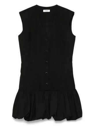 Sandro puffball-hem midi dress - Black