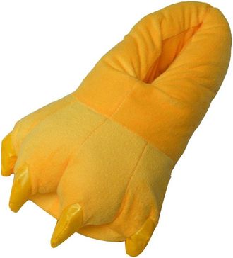 OCHENTA Slippers Unisex Animal Fantasy Plush Slippers Paw Cosplay Yellow M(Adult 35-39)
