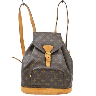 Louis Vuitton Vintage Montsouris Backpack Monogram Canvas Brown Canvas Backpack Bag (Pre-Owned)
