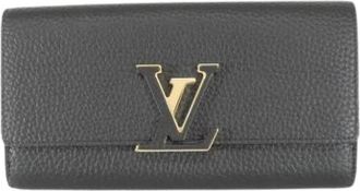 Louis Vuitton Pre-owned Wallets, female, Black, Size: ONE SIZE Pre-owned Long wallet (bi-fold)