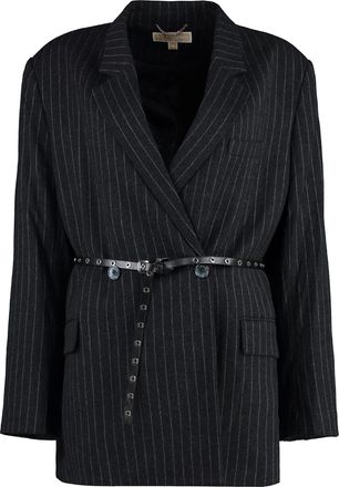 Michael Kors Pinstripe Double Breasted Blazer