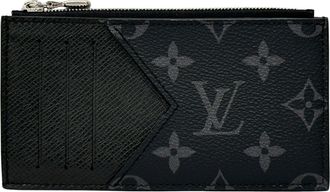 Louis Vuitton Black Monogram Eclipse Monogram Eclipse Coin Purse/Coin Case (Pre-Owned)