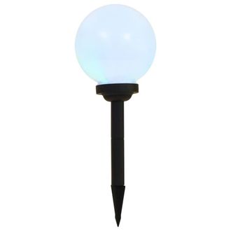 Berkfield Home Outdoor Solar Lamps 6 pcs LED Spherical 20 cm RGB in White