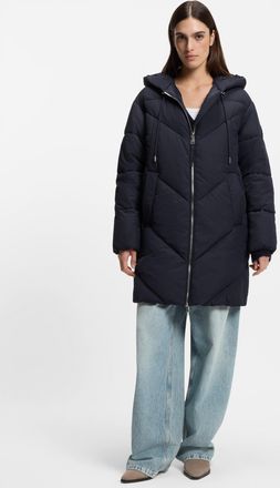HUGO BOSS Steppmantel »Piapolly Premium Damenmode« mit Kapuze, Chevron-Steppung