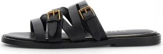 Guess Gals Sandal - Dames - Sandalen - Zwart - 38 EU - Leer - Schoenen