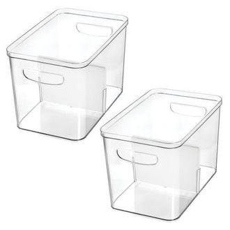 iDesign Divided Pantry Organizer Bin - Set of 2 - Clear/White at Nordstrom