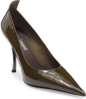 Jeffrey Campbell Freak Out Pointed Toe Pump in Khaki Patent at Nordstrom, Size 7.5