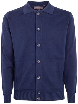FILIPPO DE LAURENTIIS Polo Neck Long Sleeves Cardigan