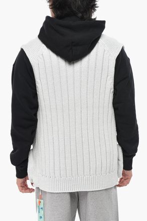 Off-white SEASONAL Gilet Zip-up MULTIPOCKETS in Maglia Off-White