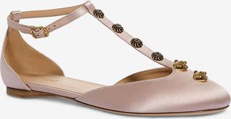 Chlo&eacute; Ballerinas aus Satin mit Kristallen C&eacute;leste
