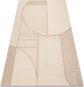 RugsX Flux 461.14.ae200 Alfombra De Lana Osta - Geom&eacute;trica, Estructural, Loft Beige / Rosa Beige 240x340 Cm