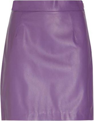 8 by YOOX LEATHER ESSENTIAL MINI SKIRT