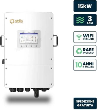 Solis Inversor V-tac Solis Trif&aacute;sico H&iacute;brido 15kw Cei 0-21 Wifi Ta Ip66