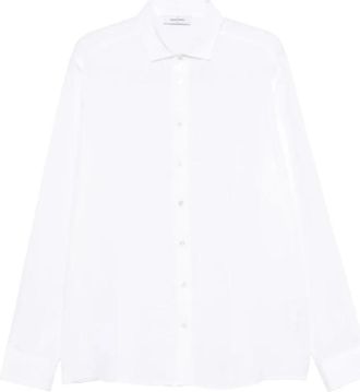 Gran Sasso Ab 023940-50 Lange mouwen overhemd met knopen - Heren - Casual Overhemden - Wit - L - Linnen - Overhemden