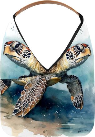 Generic Sea Turtle Reusable Lightweight Grocery Bags - Foldable Into Compact Pouch, Washable & Sturdy, Multipurpose for Shopping and Travel