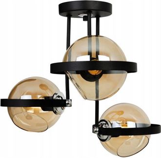 OEM L&aacute;mpara Colgante Moderna De Anillo De Vidrio Color Miel