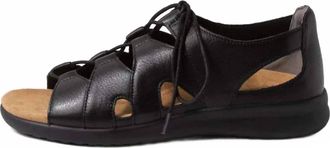 Ziera Womens Barnette Ghillie Tie Sandal In Black