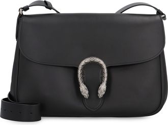 Gucci Mens Dionysus Leather Crossbody Bag Black Calf Messenger
