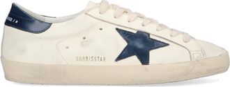 Golden Goose Low-Top Sneakers with Distressed White Leather Finish