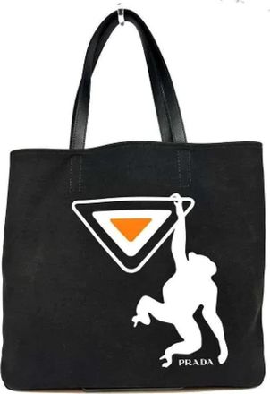 Prada Pre-owned Canvas prada-bags - Heren - Vintage Shopper - Zwart - ONE Size - Vintage