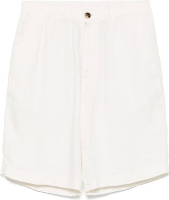 Brunello Cucinelli Shorts in lino - Bianco