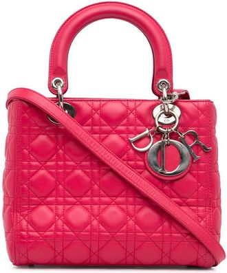 Dior Pre-owned Dior Medium Lambskin Cannage Lady Dior 16-BO-0144
