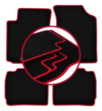 OEM Alfombrillas Carlux-red Para Hyundai Accent Mc Hatchback, Sed&aacute;n (2005-2011)
