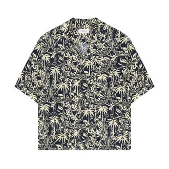 Laneus Short Sleeve Viscose Shirt Black - male - Laneus - Short Sleeve Shirts - Multicolor - XL - Shirts