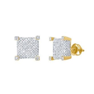 LuvMyJewelry Reverie 10K Gold Diamond Stud Earrings - 0.75 CT in 10K Yellow Gold at Nordstrom