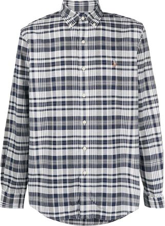 Polo Ralph Lauren check pattern long-sleeved shirt - men - Cotton - S - Grey