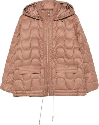 Liu Jo Quilted Brown Jacket With Hood