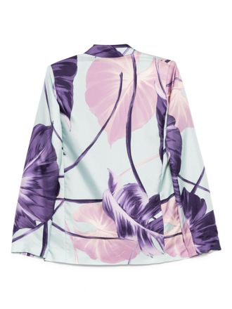 F.R.S. Floral-Print Silk Blazer - Purple