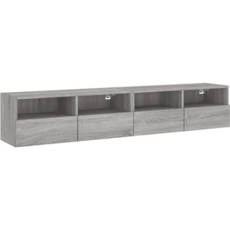 vidaXL Vidaxl - tv Wall Cabinets 2 pcs Grey Sonoma 80x30x30 cm Engineered Wood