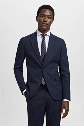 Mango colbert donkerblauw