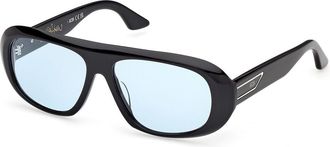 GCDS GD0067 01V Mens Sunglasses Black Size 56