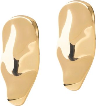 Federica Tosi Gouden Cirkeloorbellen Mindy Stijl - Dames - Oorbellen - Geel - ONE Size - Accessoires