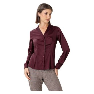 Kocca Shirts, female, Purple, Size: XL Silk Effect Long Sleeved Shirt Karlyx